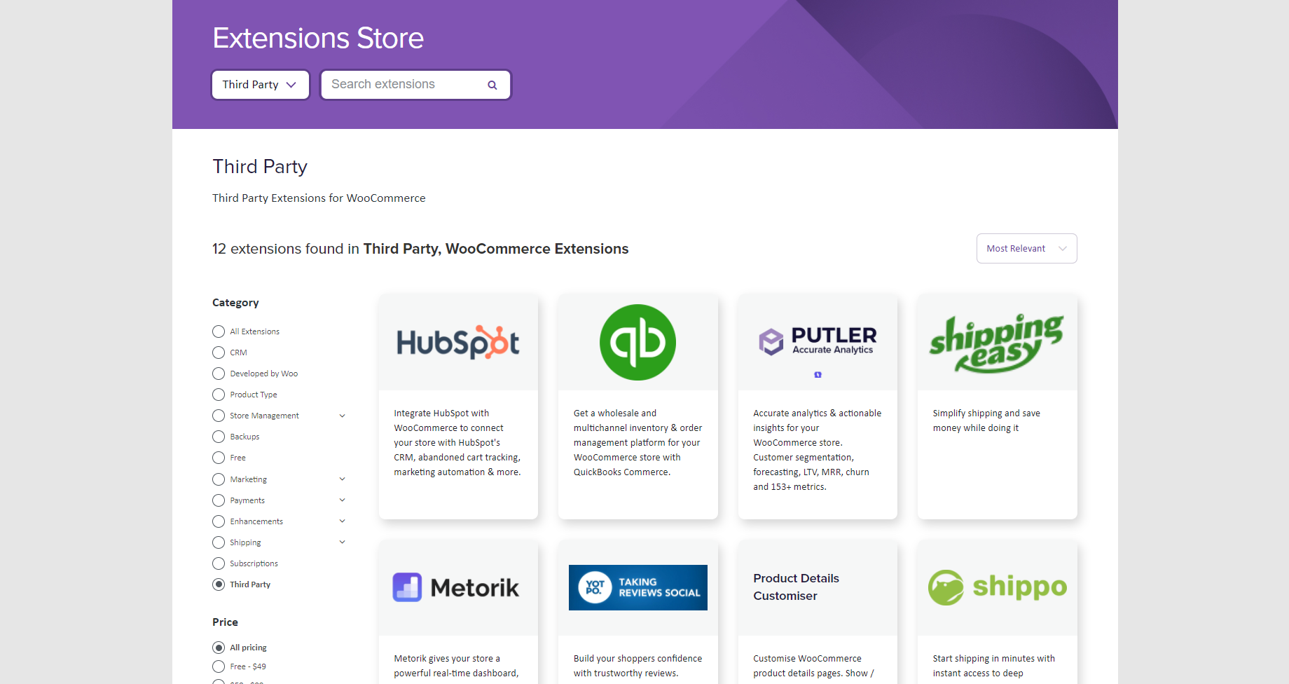 Third Party addons in Woocommerce