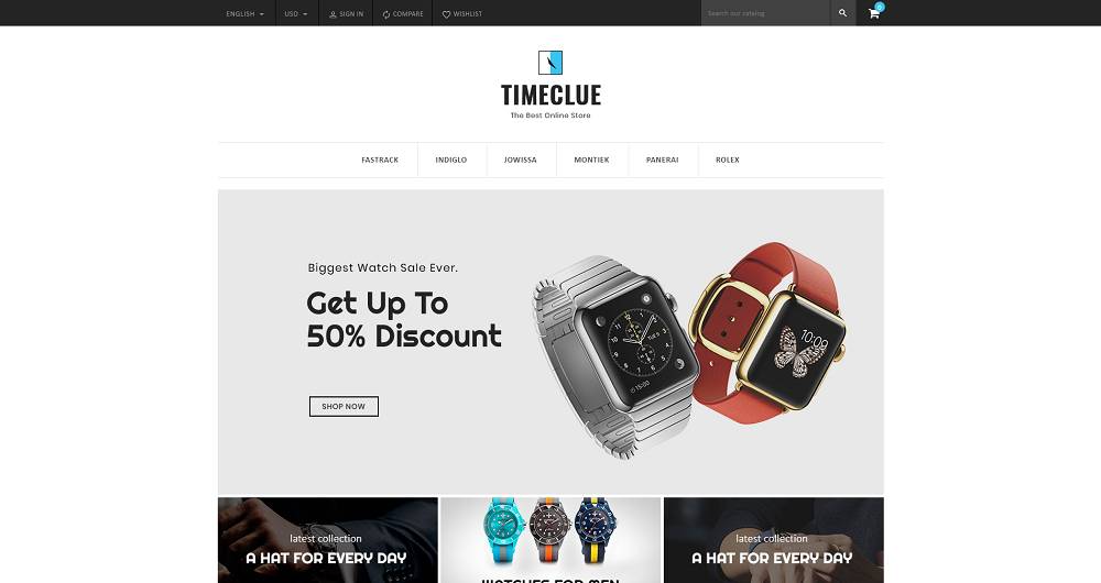 Timeclue_ Watch and Jewelry Store PrestaShop Theme