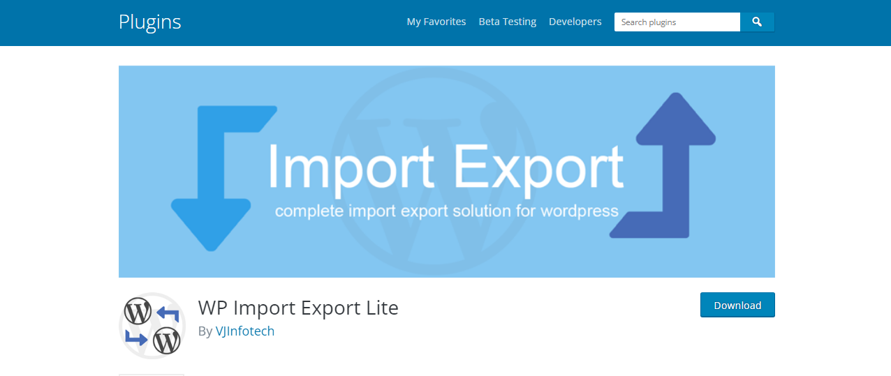 WP Import Export Lite - WordPress import export plugins
