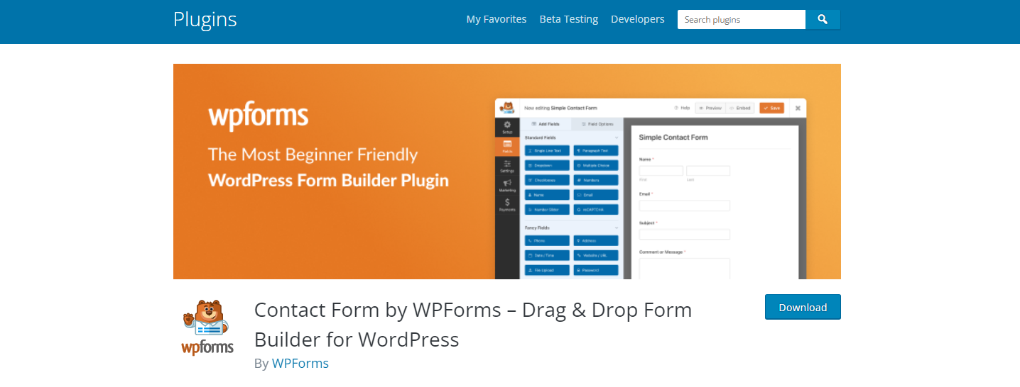 WPforms - WordPress Form Builder Plugins