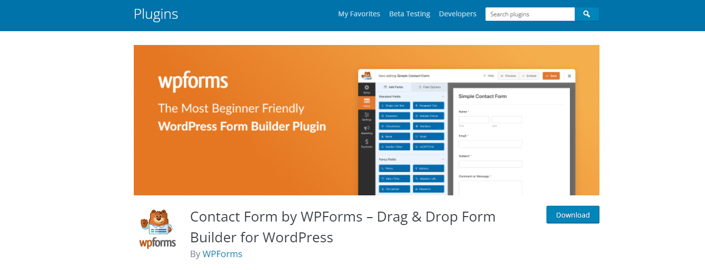 WPforms - WordPress eCommerce Plugins