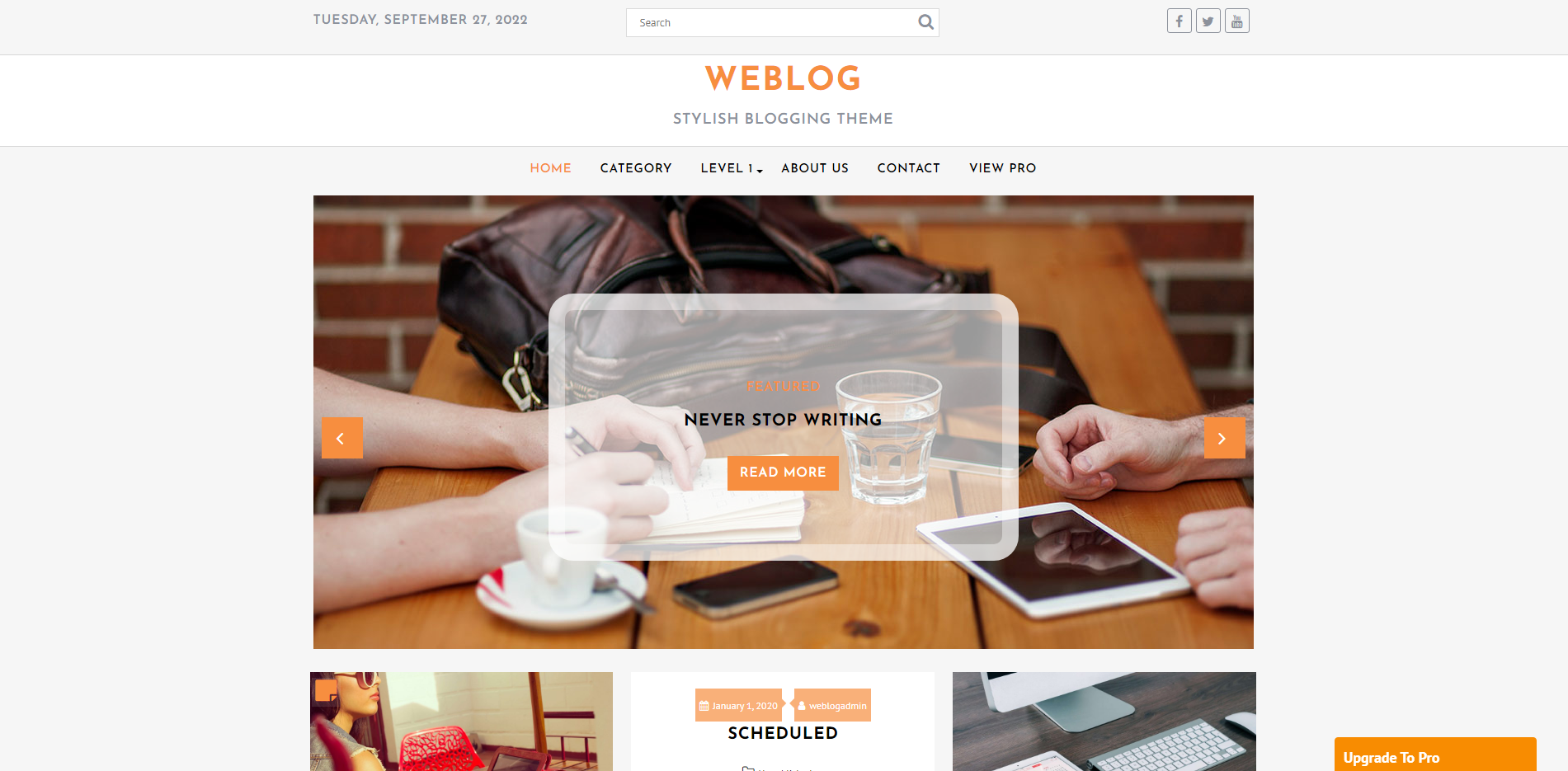 Weblog - free WordPress blog themes