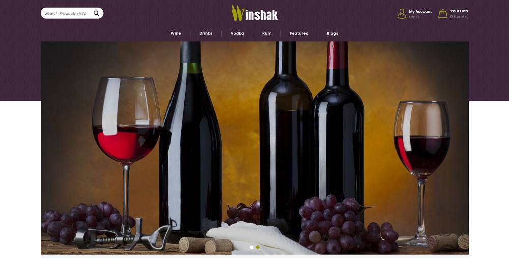 Winshak – Wine Store OpenCart Template
