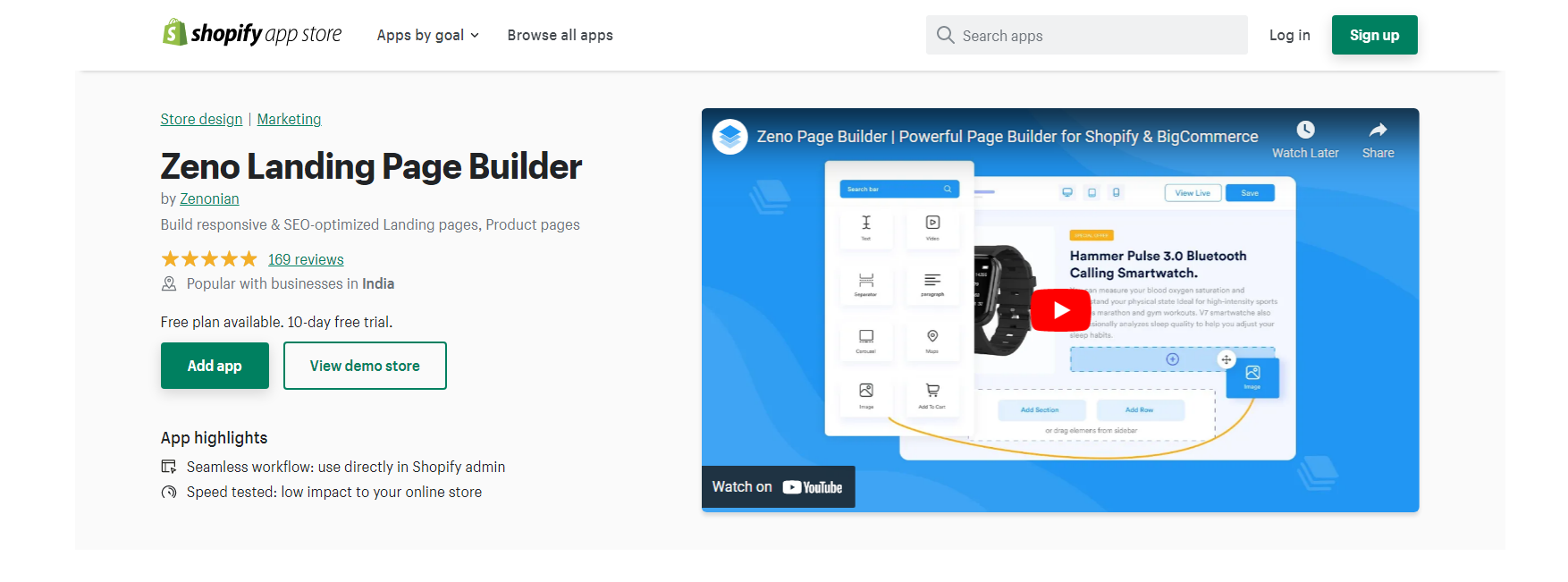 Zeno Landing Page Builder -Shopify page builder