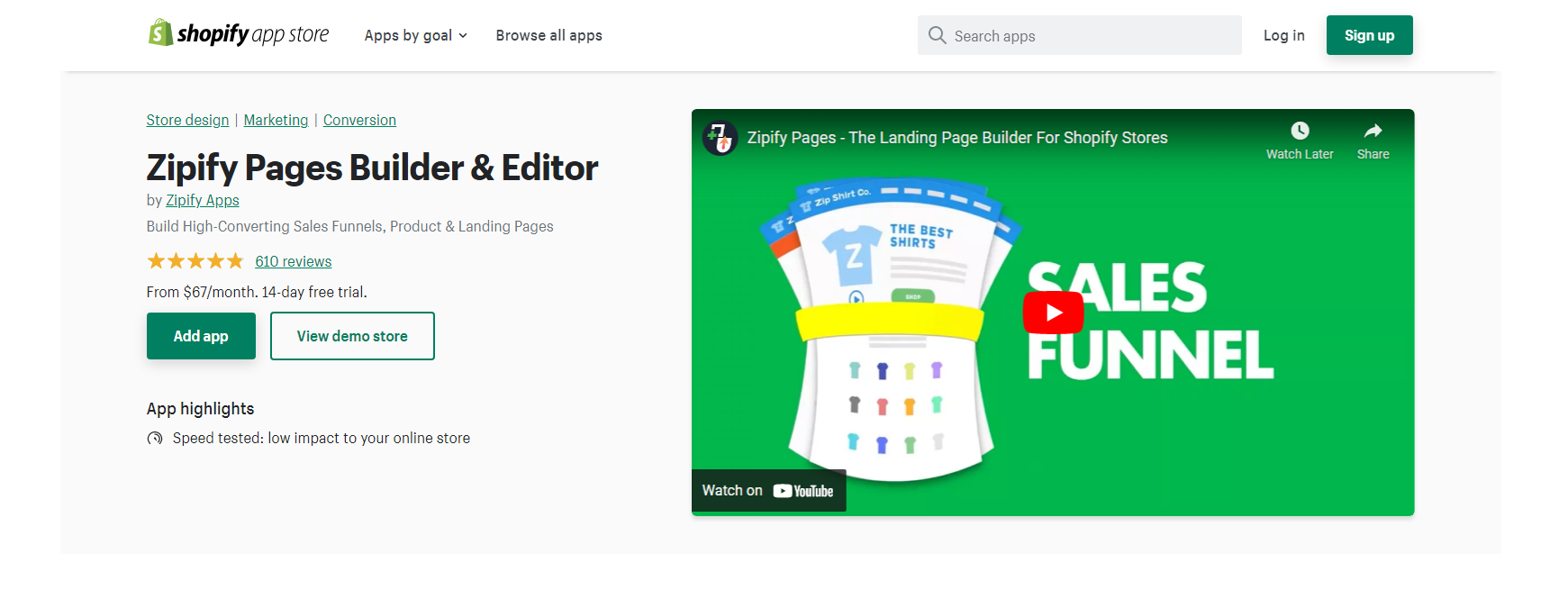 Zipify Pages - Shopify page builder