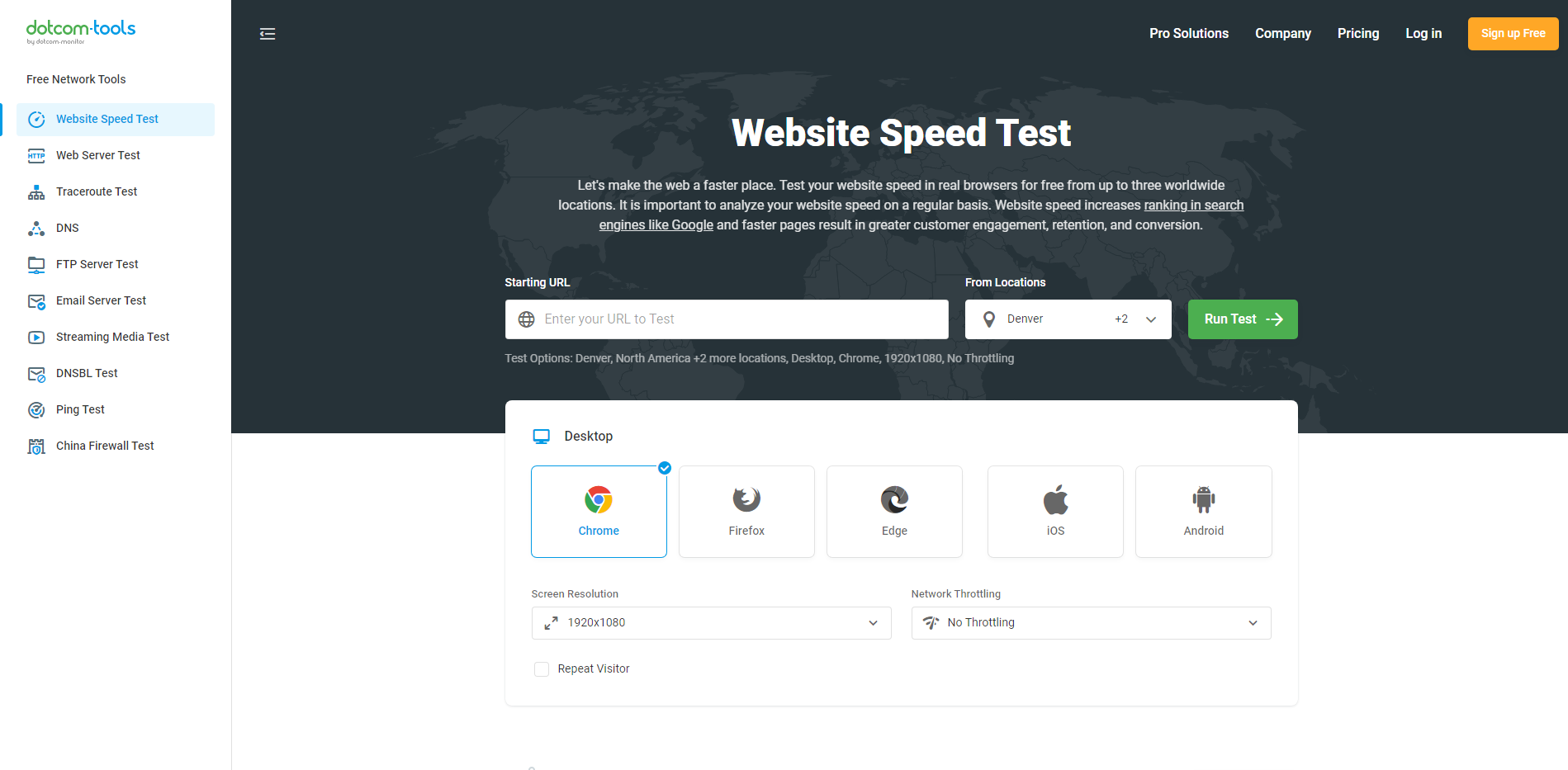 dotcom monitor - Website Speed Test