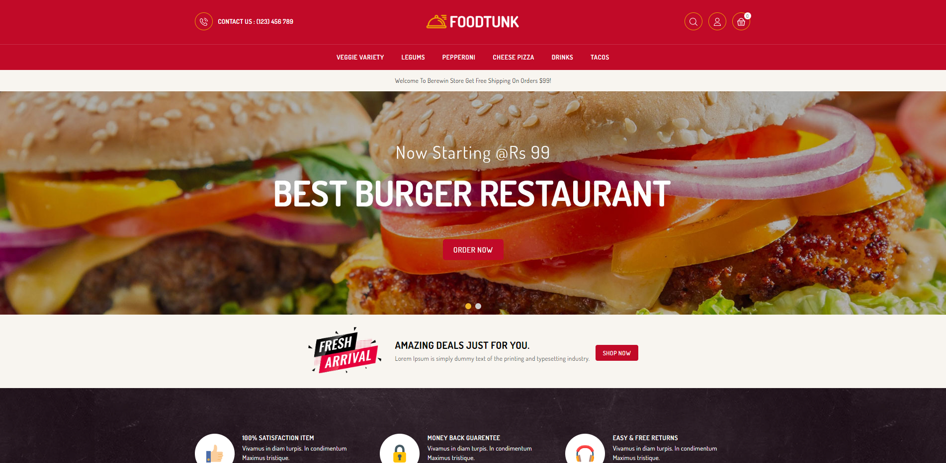 FoodTunk - Best Prestashop Themes For Food Restaurant