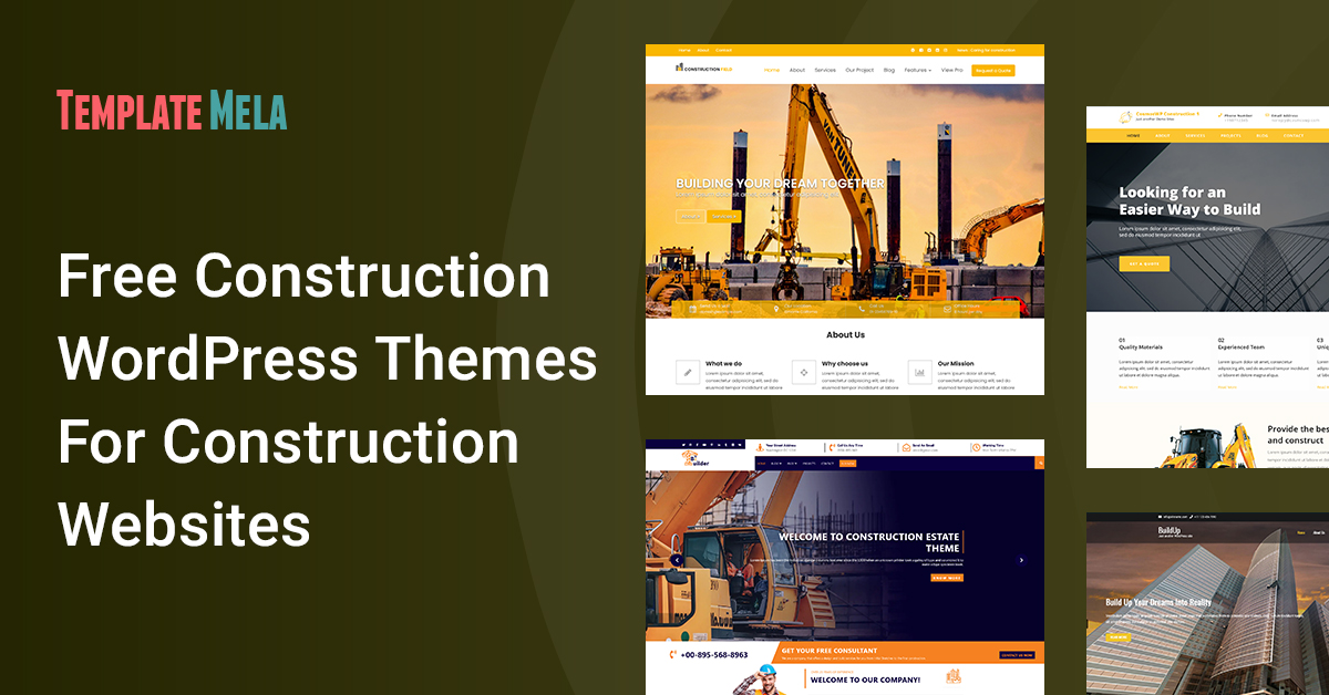 free construction wordpress themes